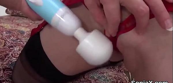  Unfaithful uk milf lady sonia pops out her huge melons
